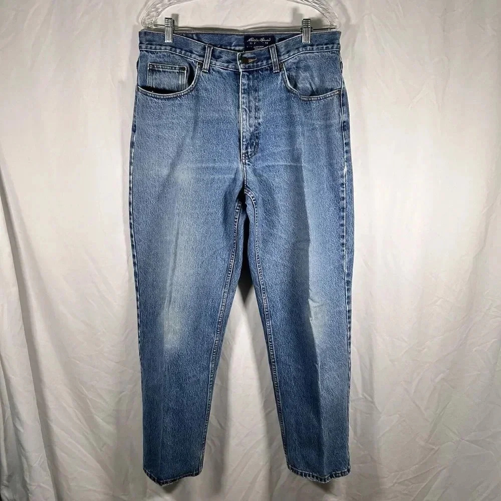 Eddie Bauer Jeans Men's 36x32 Medium Wash Blue Relaxed Fit